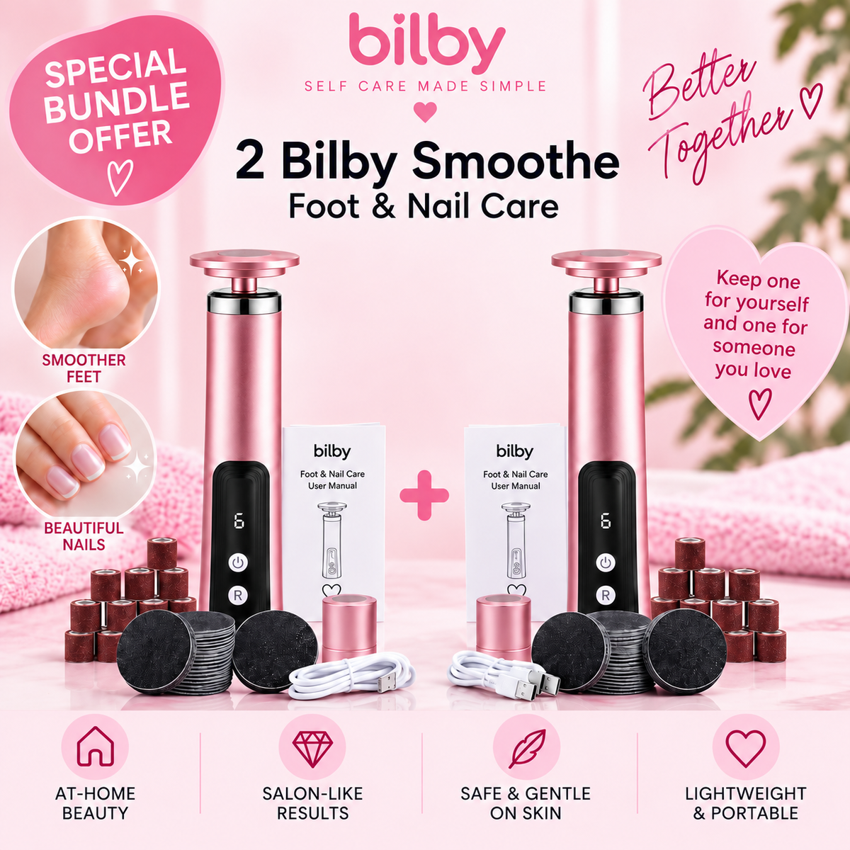 2 Bilby Smoothe-Foot & Nail Care
